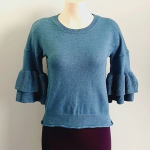 🅱️🅾️G🅾️ Ruffled short sleeves knits top